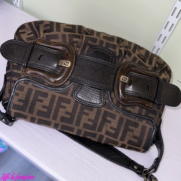 Authentic Fendi B Bis Zucca Canvas - Picture 11 of 14